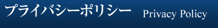 プライバシーポリシー Privacy Policy